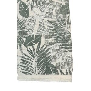Summer Brand Tropical Palm Leaf Beach Towel Sage Green Cream 100% Cotton USA